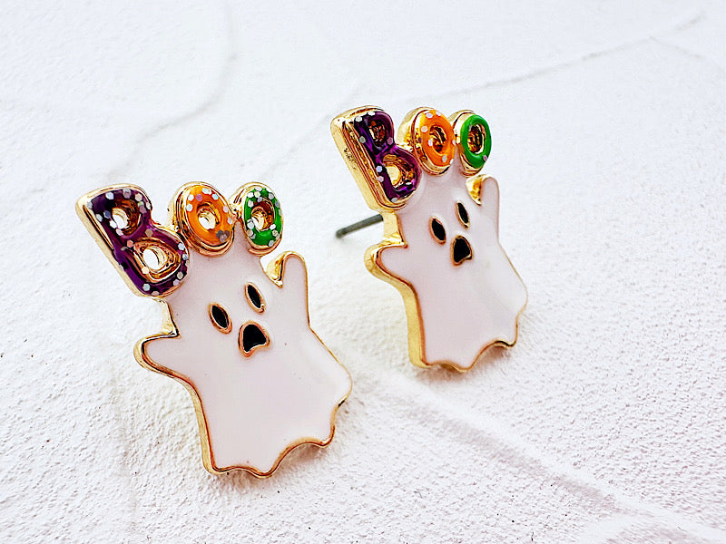 Boo Sheet Ghost Studs
