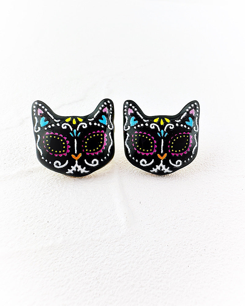 Black Magic Cat Studs