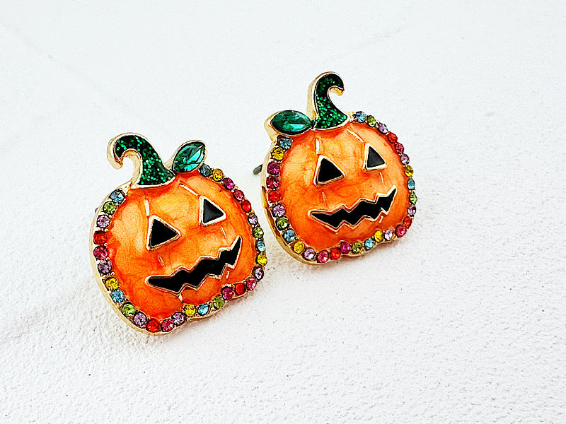 Ghoulish Gourd Studs