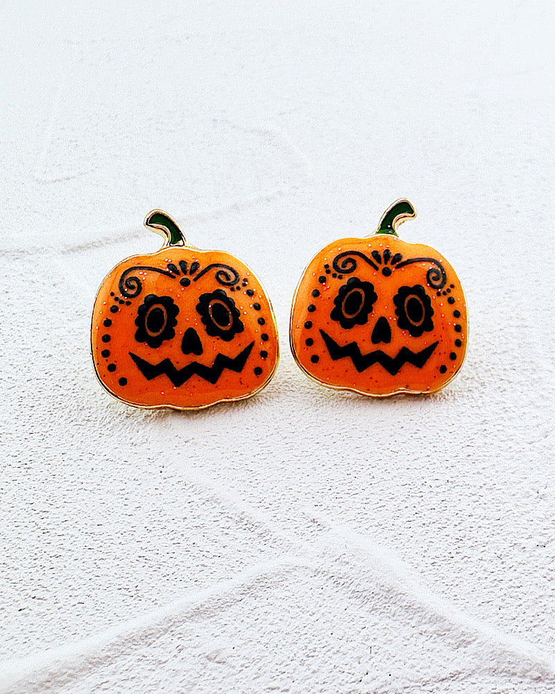 Wicked Awesome Pumpkin Studs