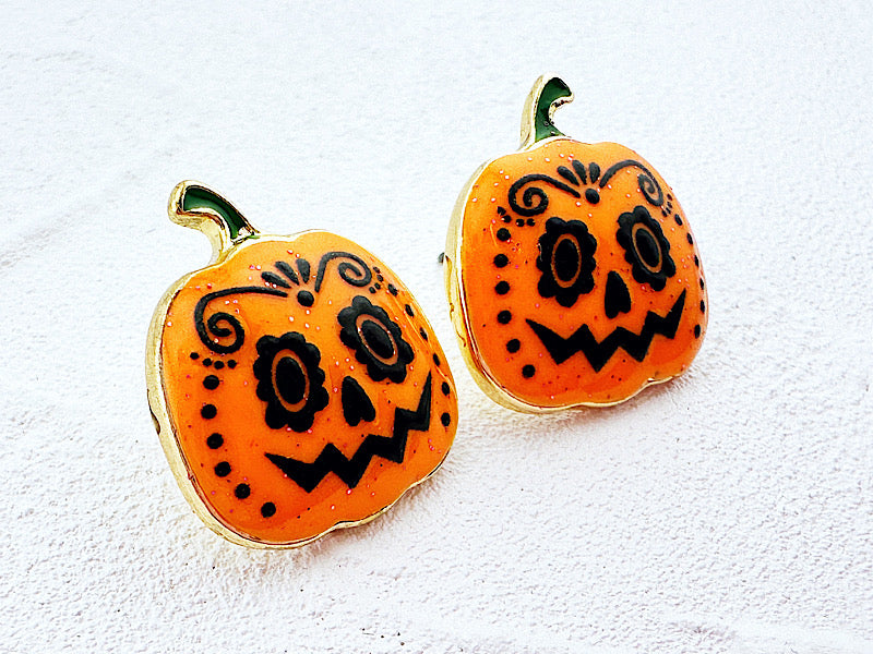 Wicked Awesome Pumpkin Studs
