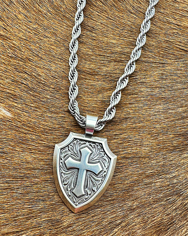 Cross Shield Necklace