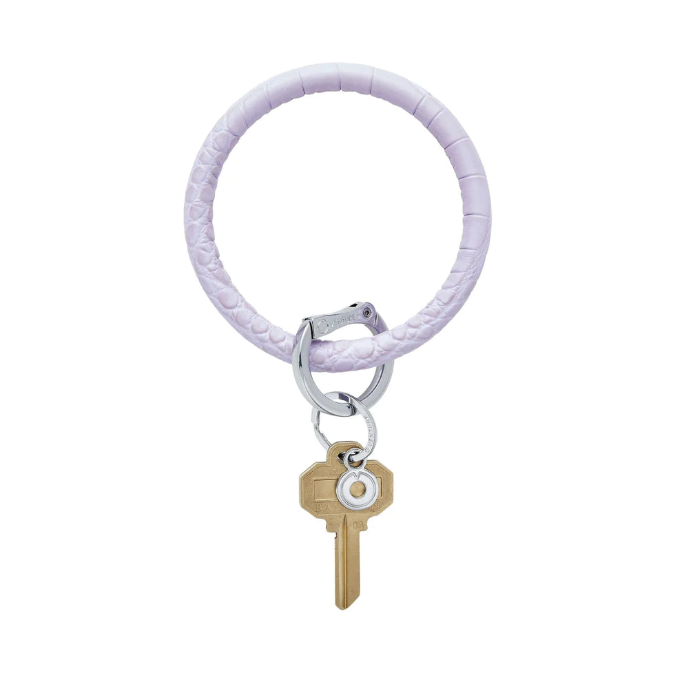 Leather Big O® Key Ring - In The Cabana Croc-Embossed