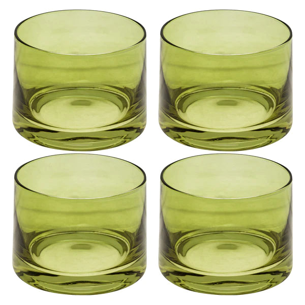 Green Mid Century Taster Glasses