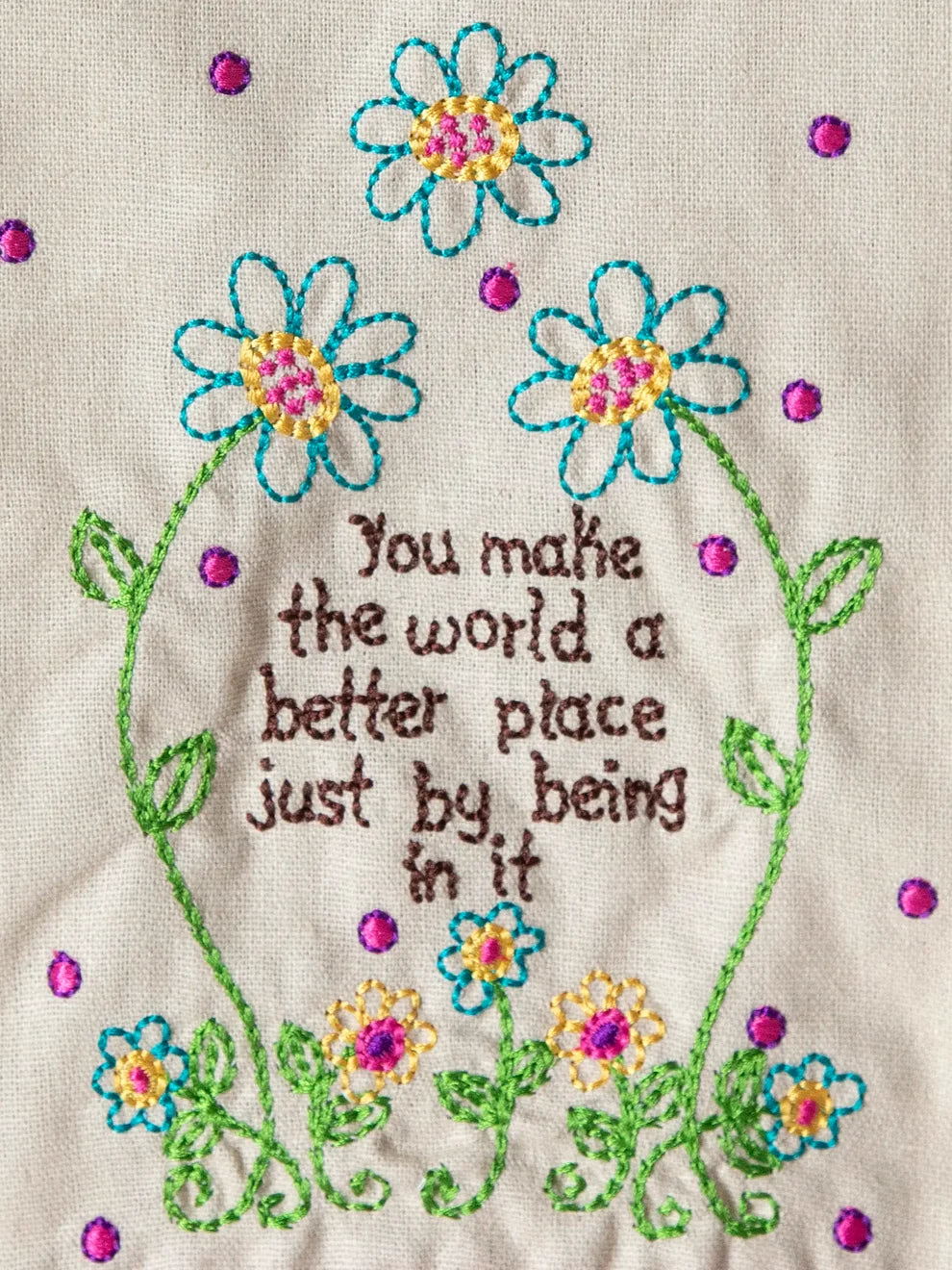 Better Place Embroidered Towel