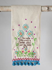 Better Place Embroidered Towel