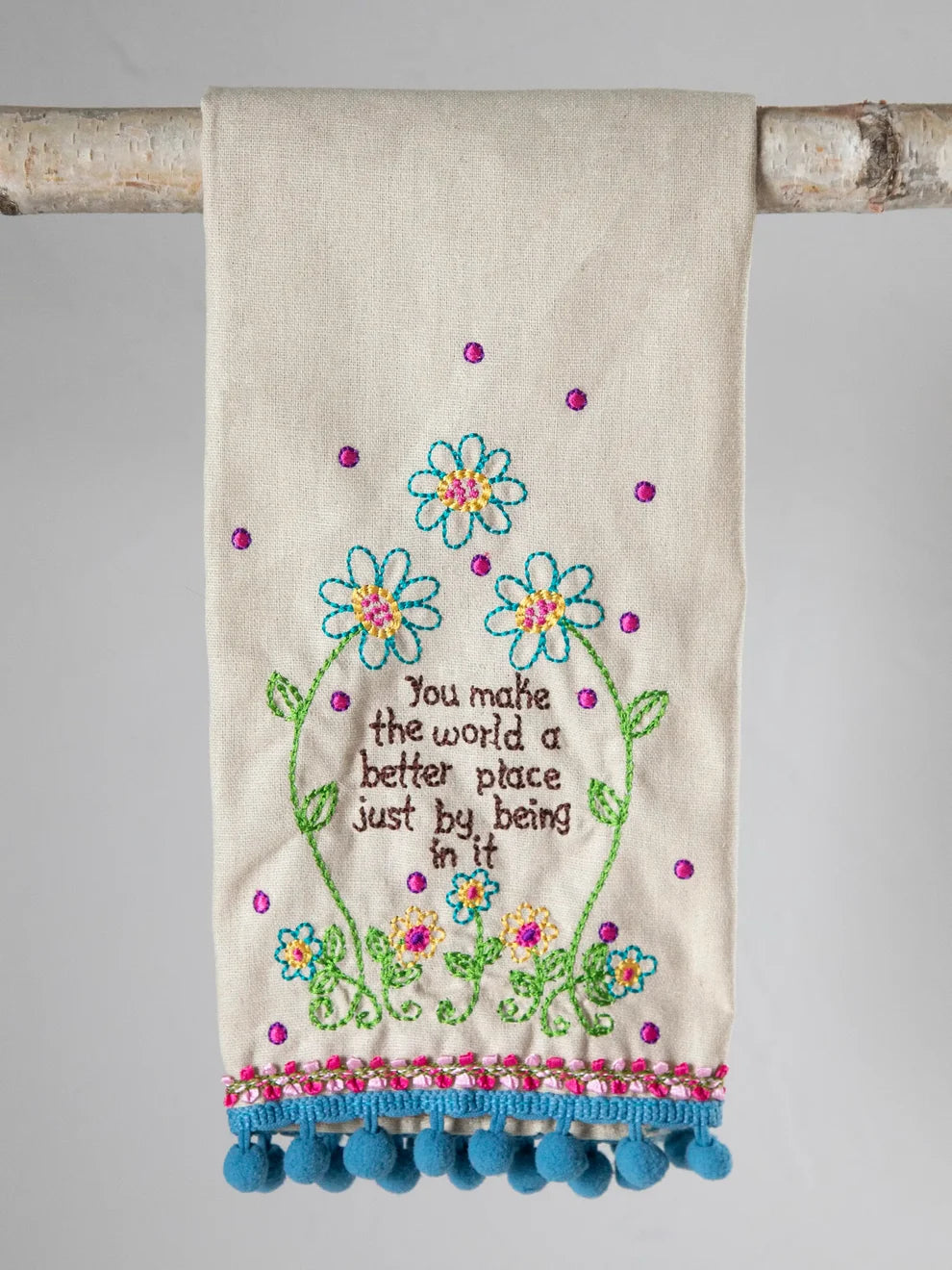 Better Place Embroidered Towel