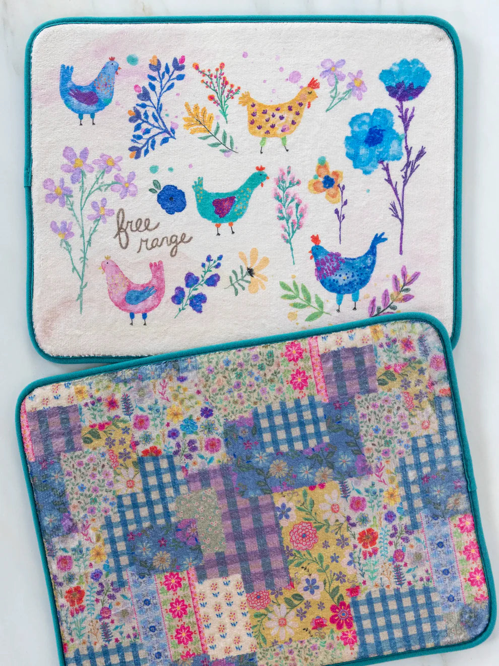 Chickens Dish Drying Mat