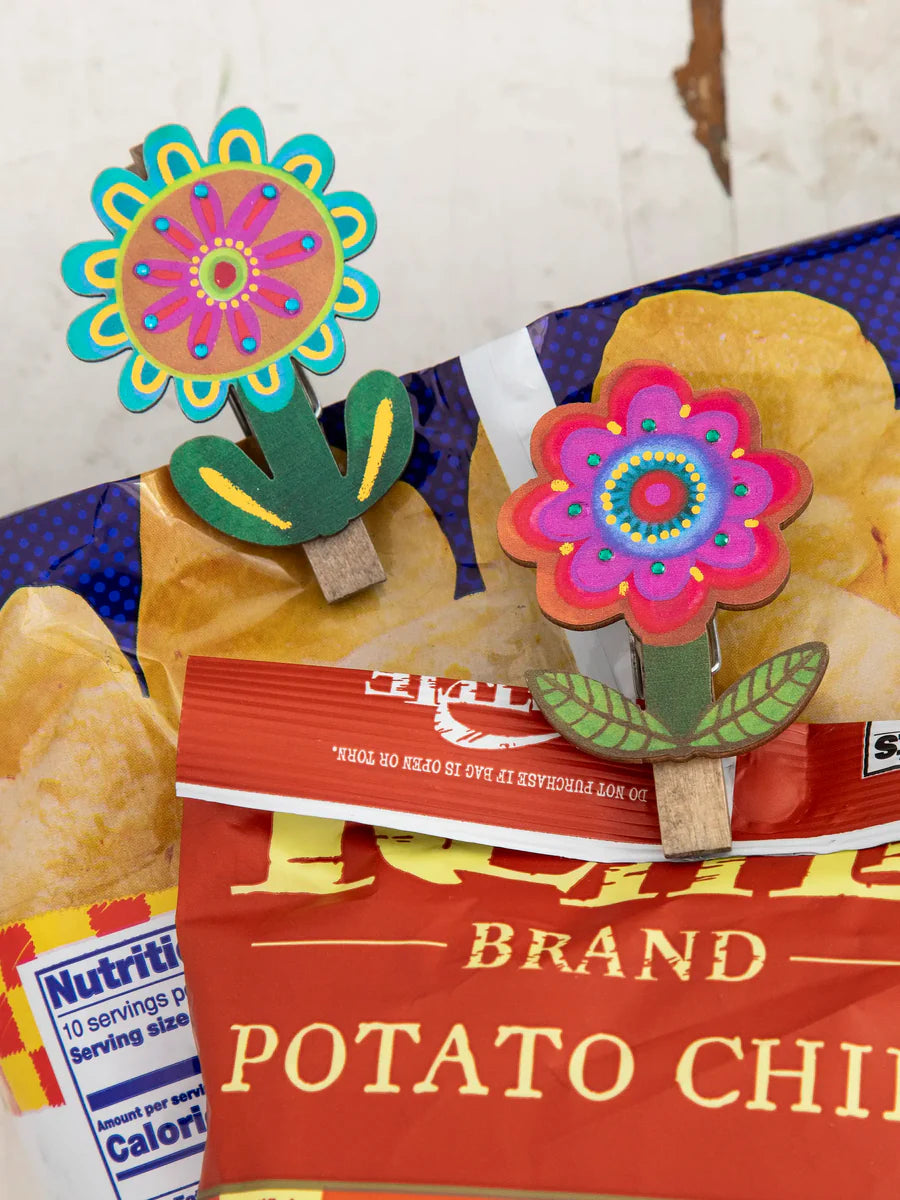 Set of 2 Magnet Flower Clips