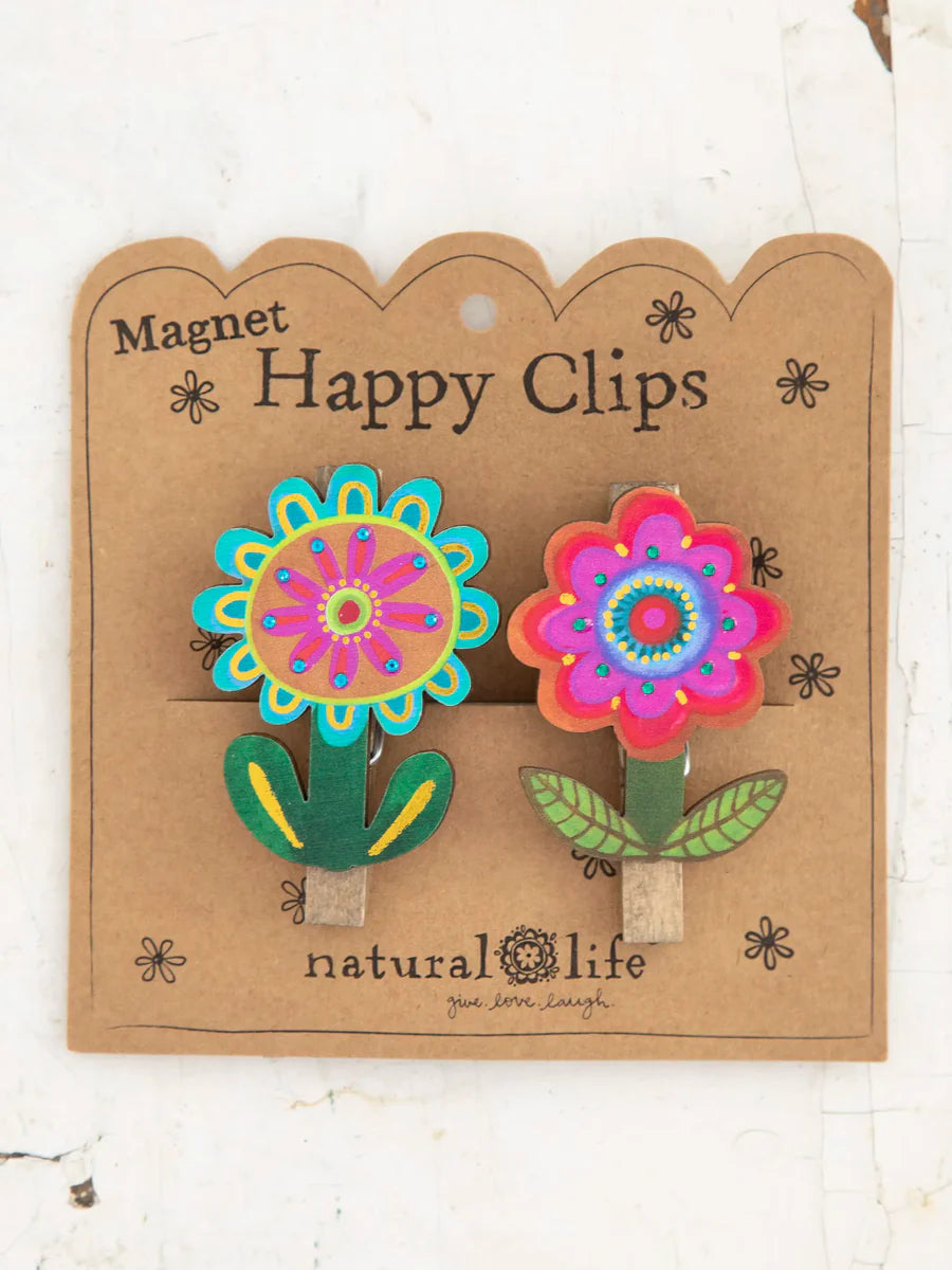Set of 2 Magnet Flower Clips