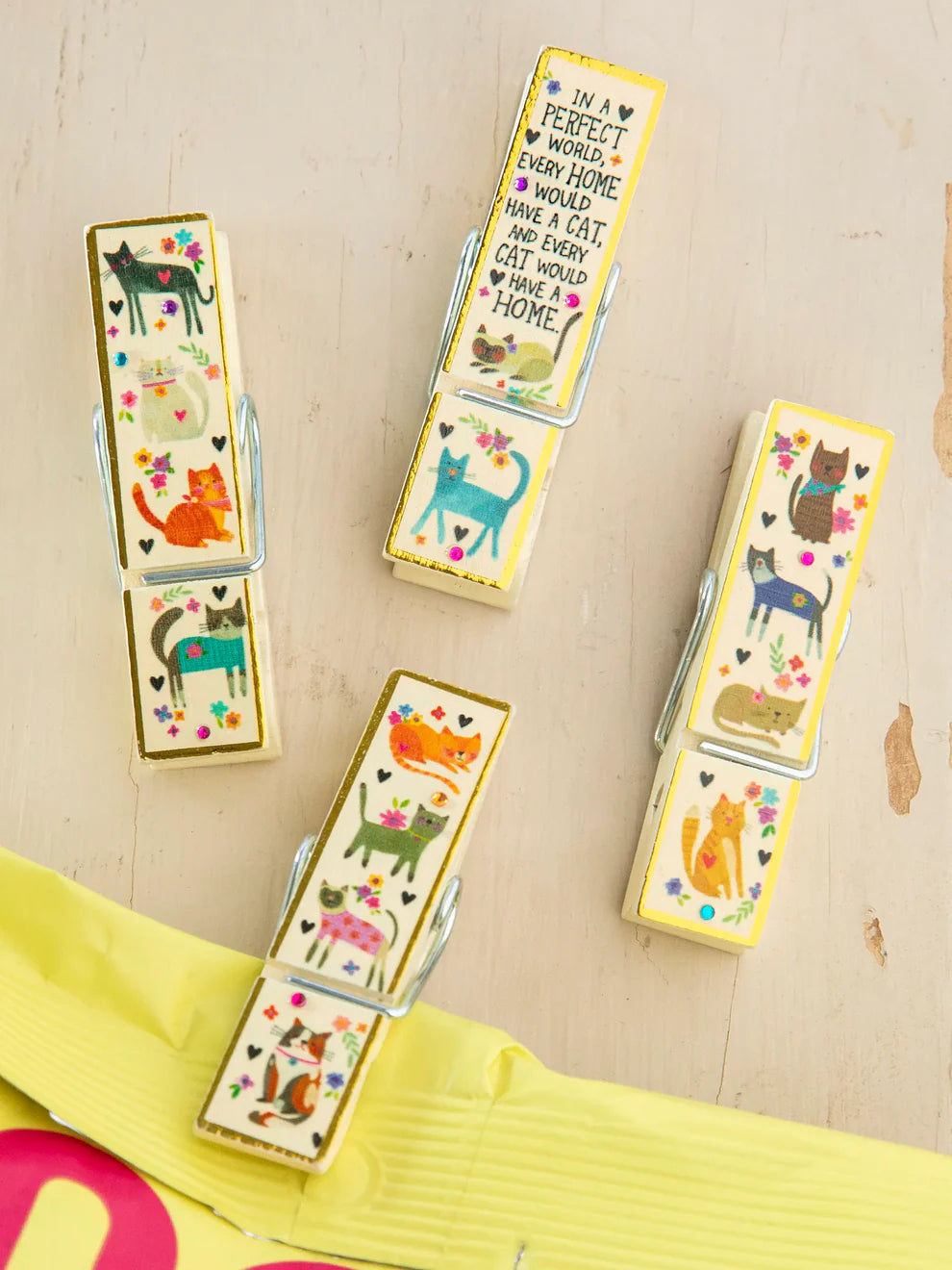 Cat 4pc Happy Clip Set