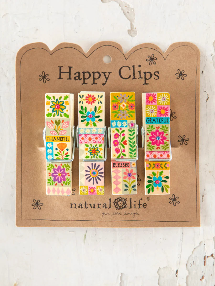 Thankful Grateful Set Of 4 Bag Clips