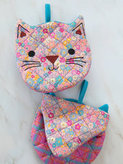 2pc Cat Mini Oven Mitts