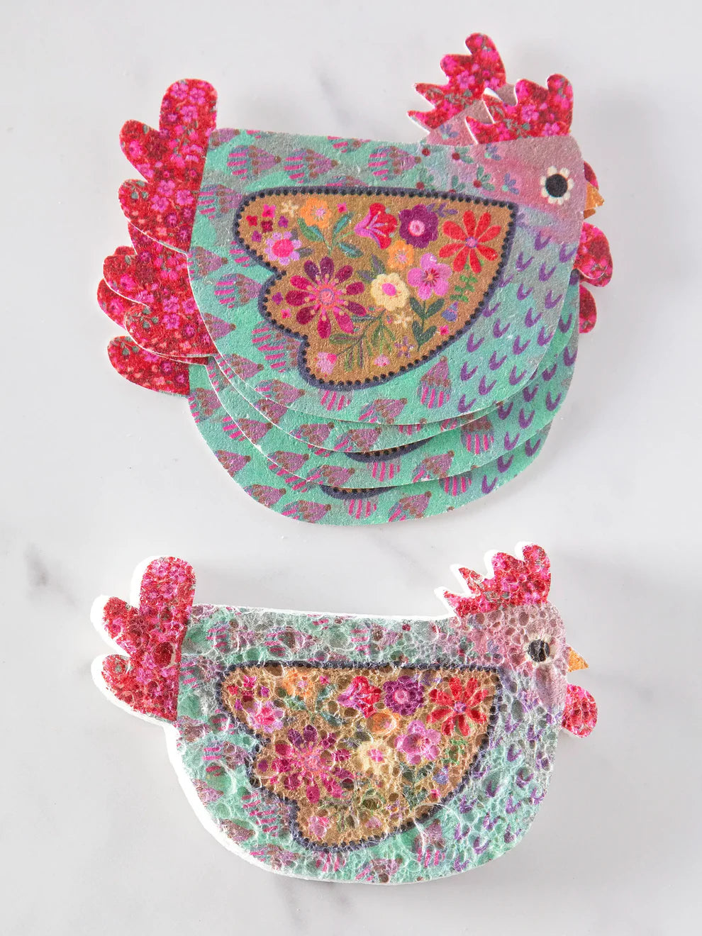 Chicken 5pc Puff-Up Sponges