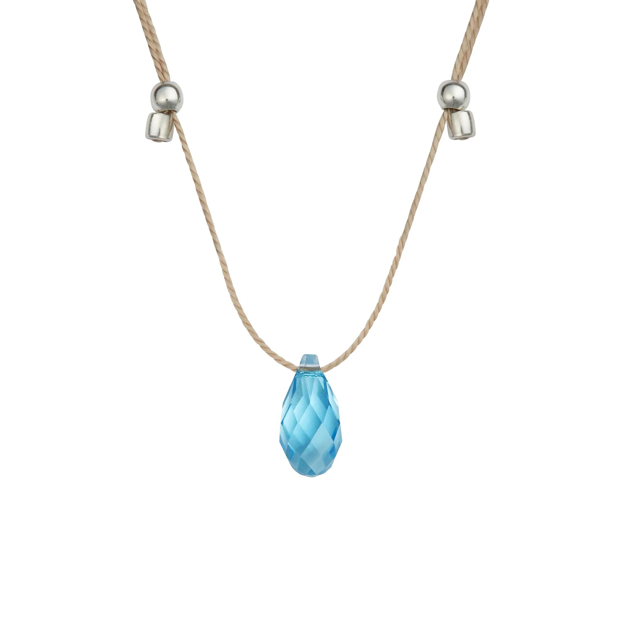 Aqua Light Prism Crystal Necklace