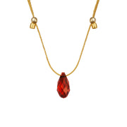 Smoked Amber  Light Prism Crystal Necklace