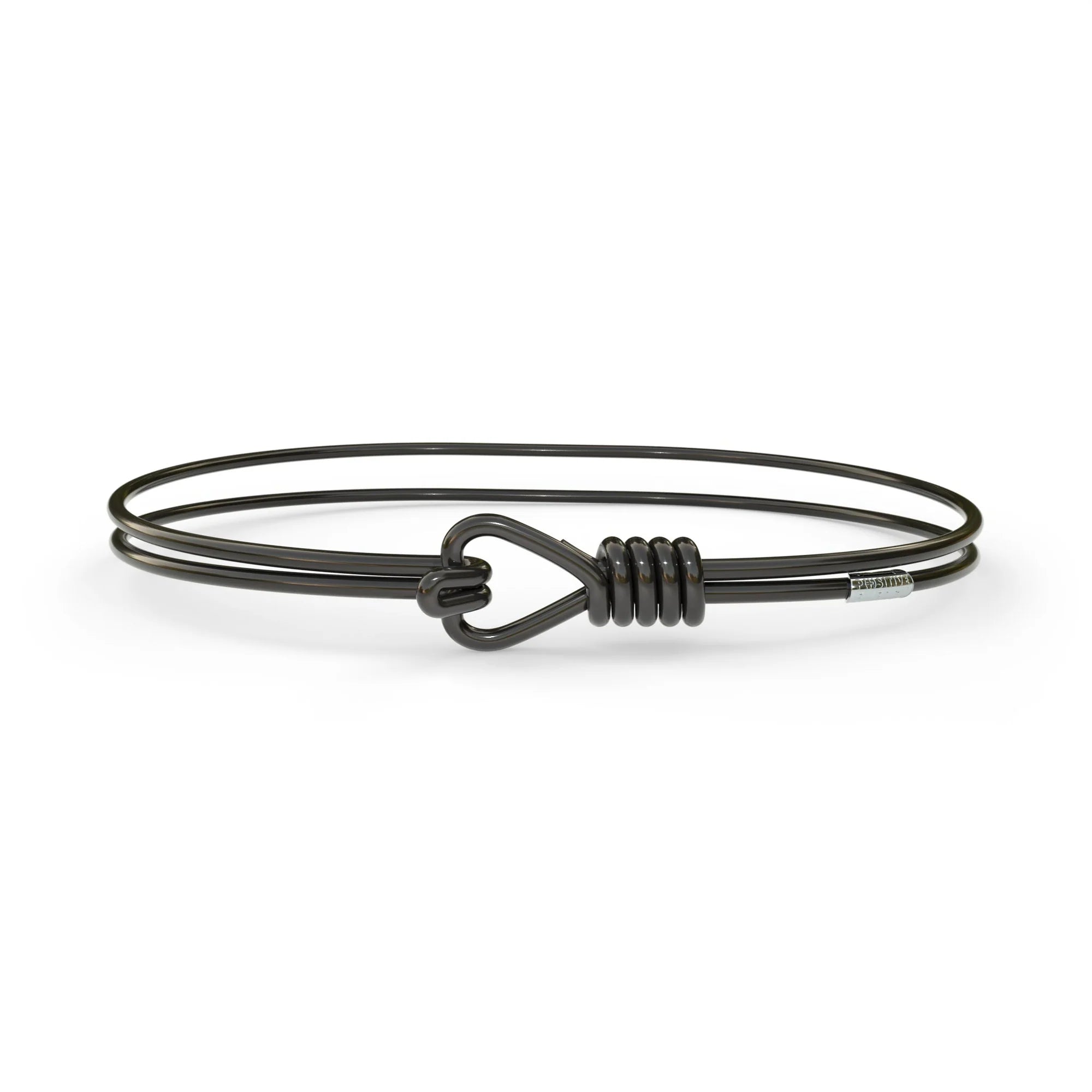 Platinum Black Love Knot Bracelet