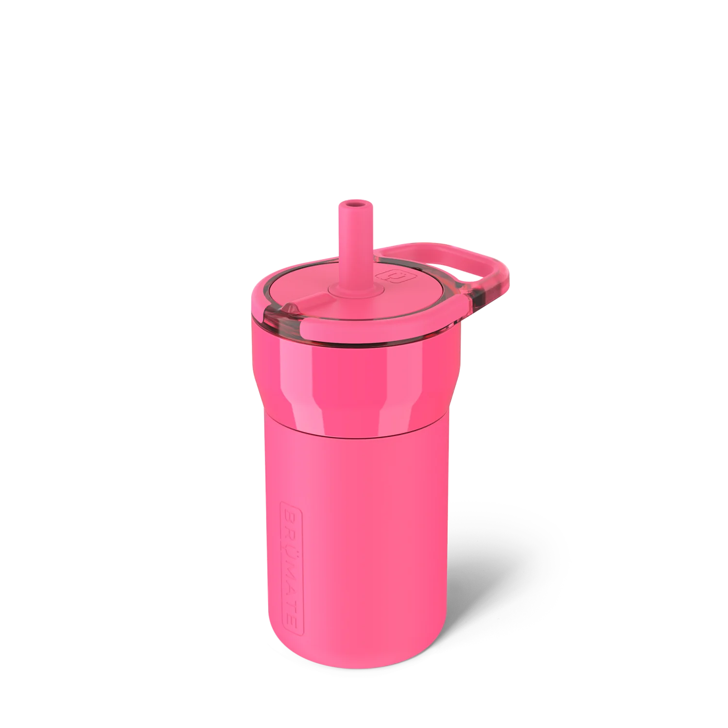 Neon Pink Kids Straw Tumbler