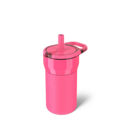 Neon Pink Kids Straw Tumbler