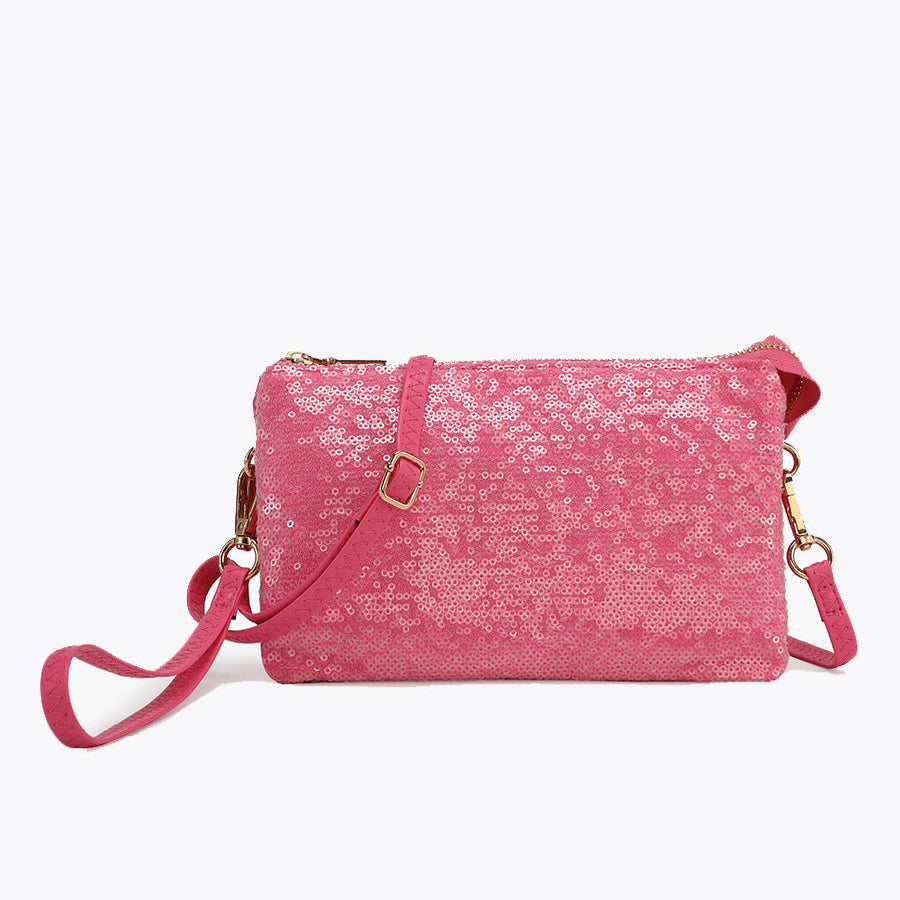 Riley Hot Pink Sequin Crossbody
