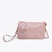 Riley Pale Pink Sequin Crossbody
