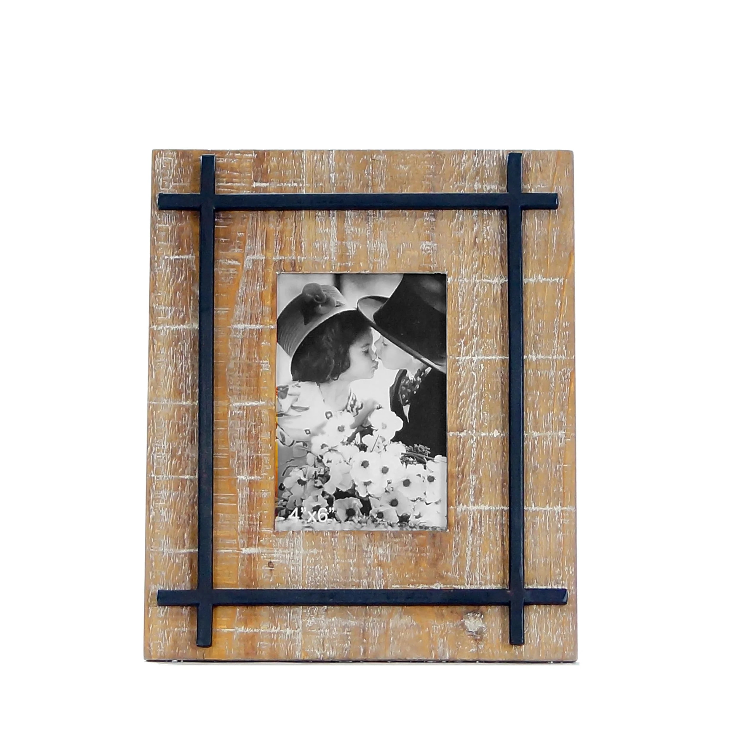 Wood & Iron 4X6 Picture Frame