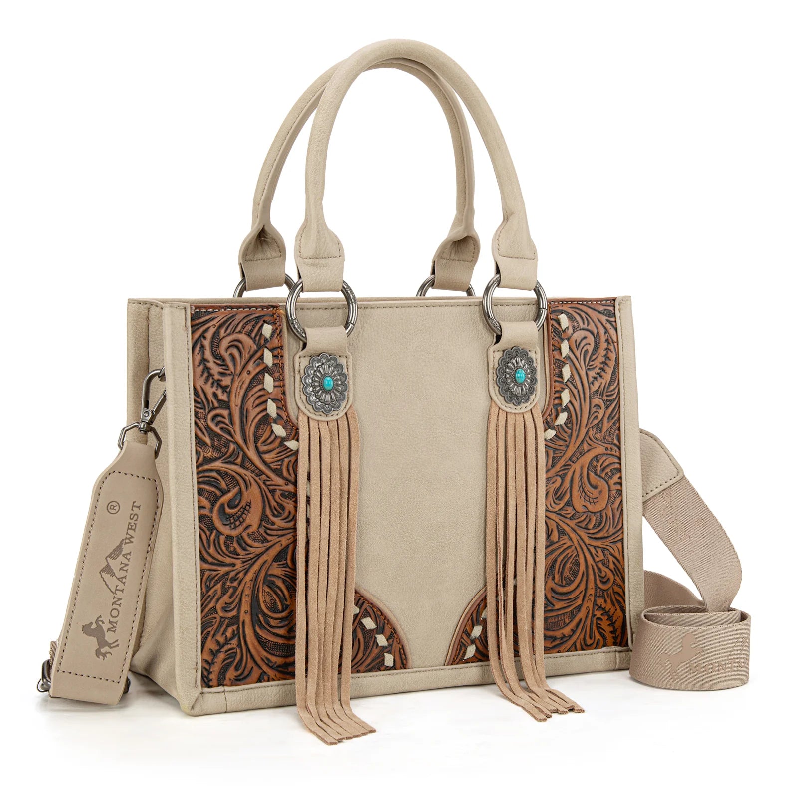Roundup Taupe Tote/Crossbody