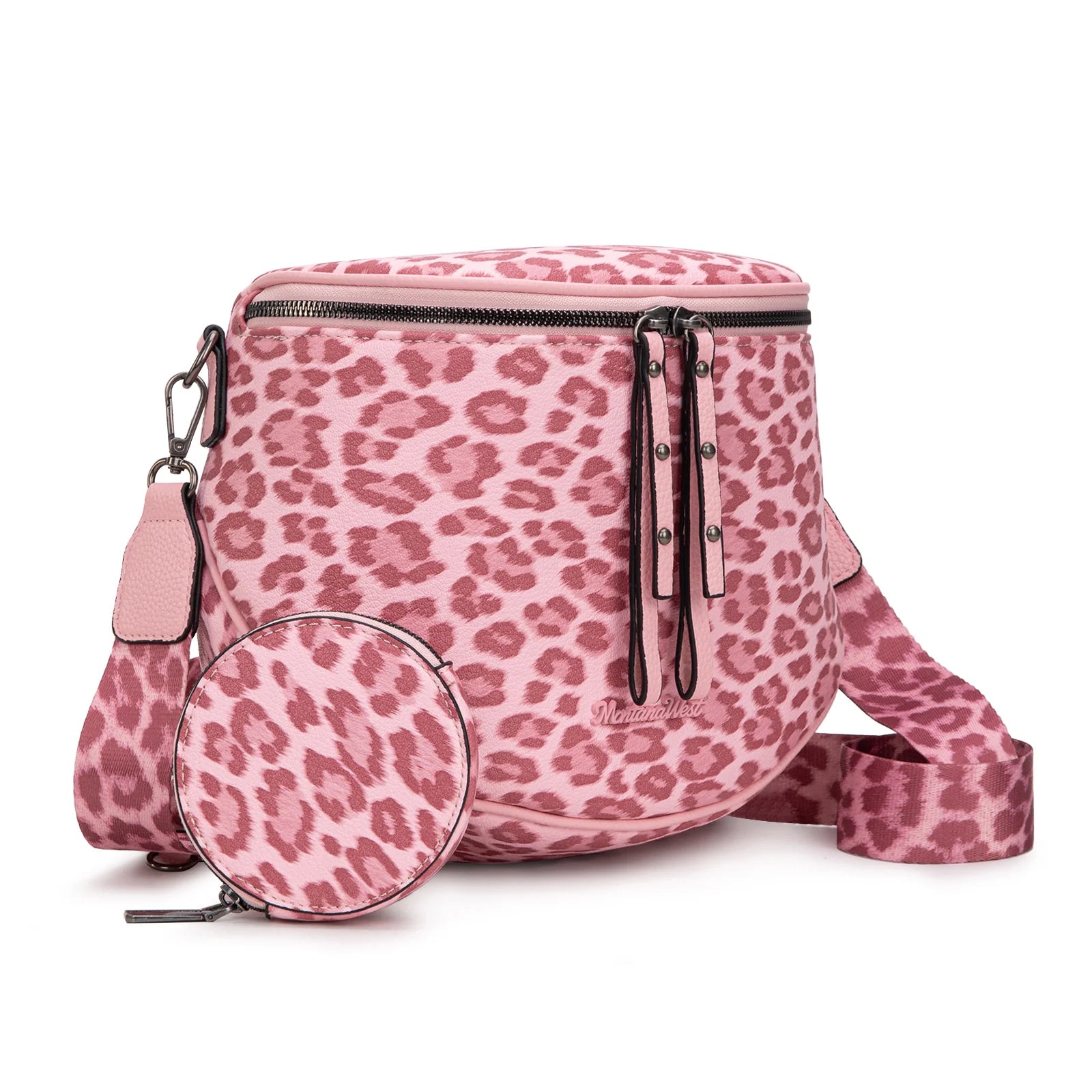 Wrangler Pink Leopard Bum Bag