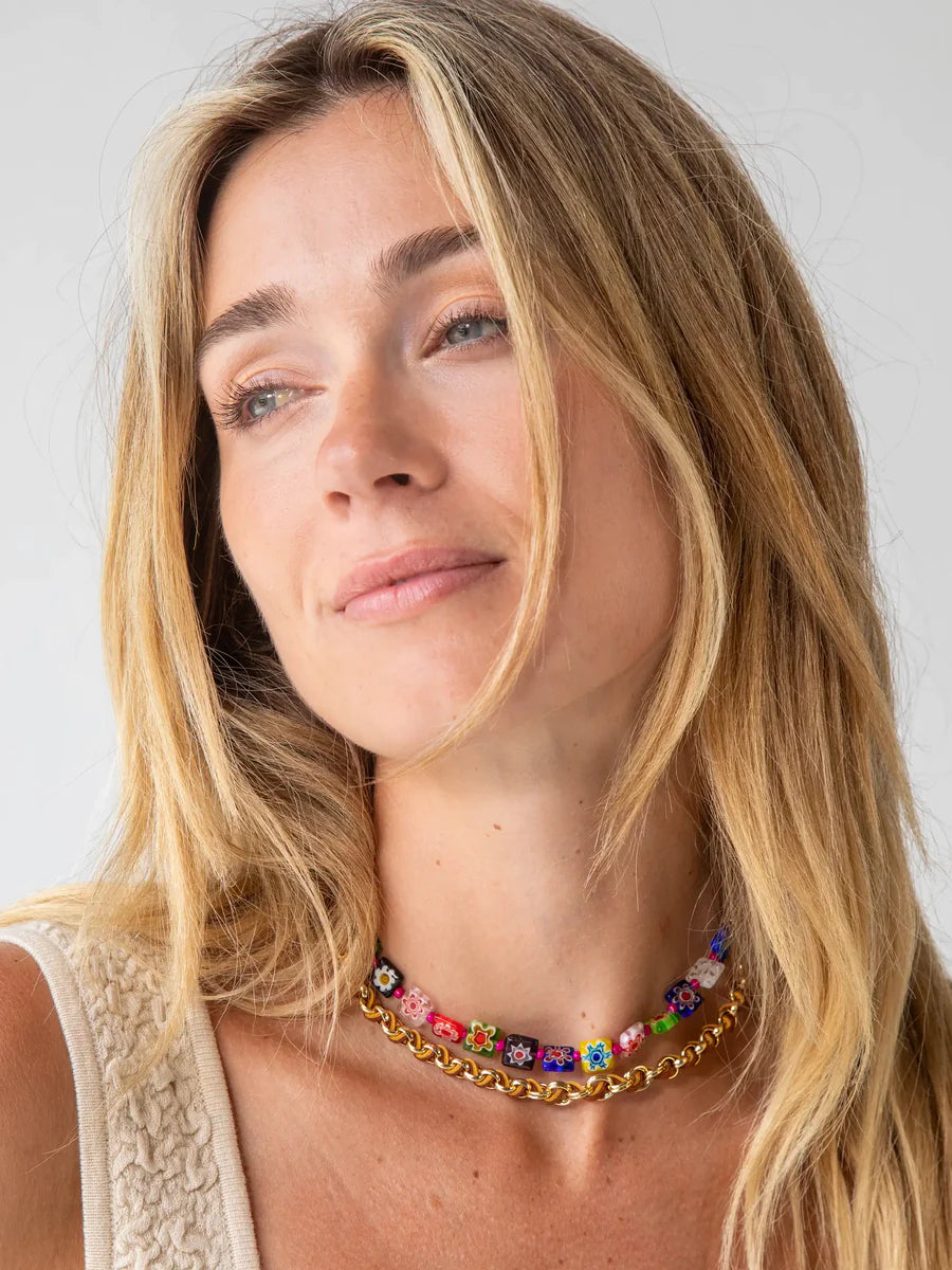 Millefiori Layered Choker