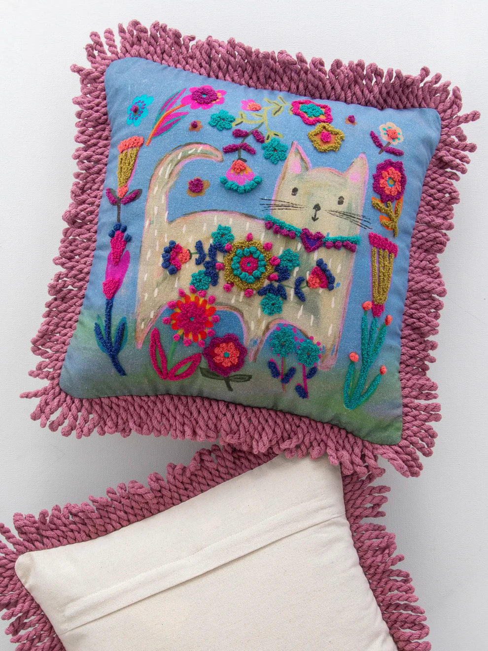 Cat Tufted Pillow