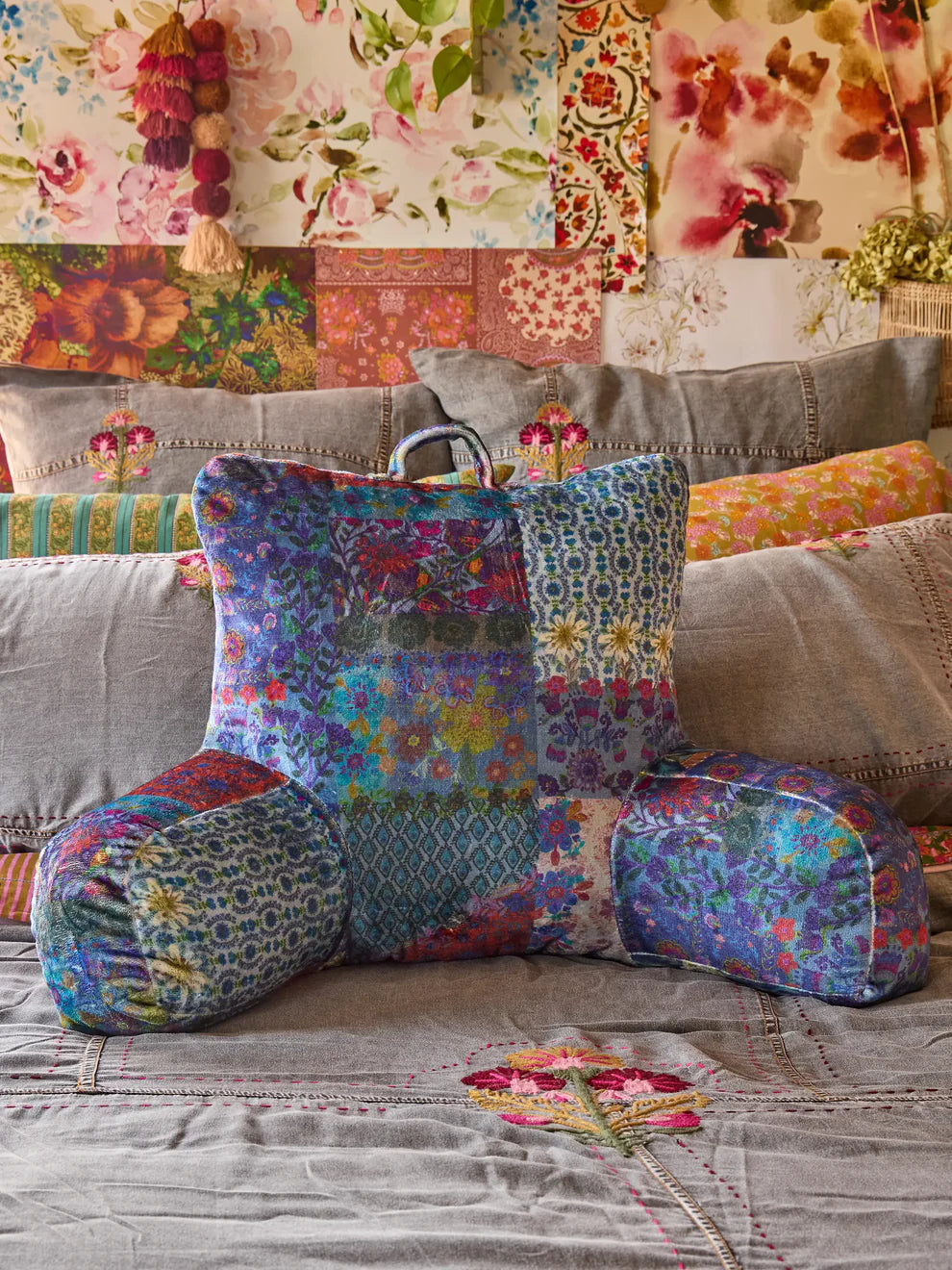 Patchwork Cozy Backrest Pillow