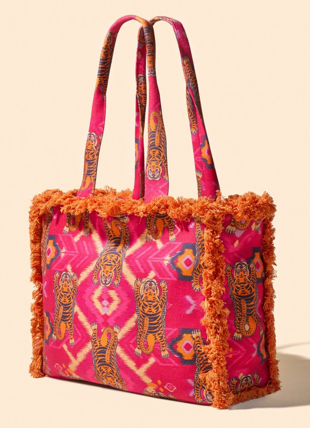 Tigers Fringe Box Tote