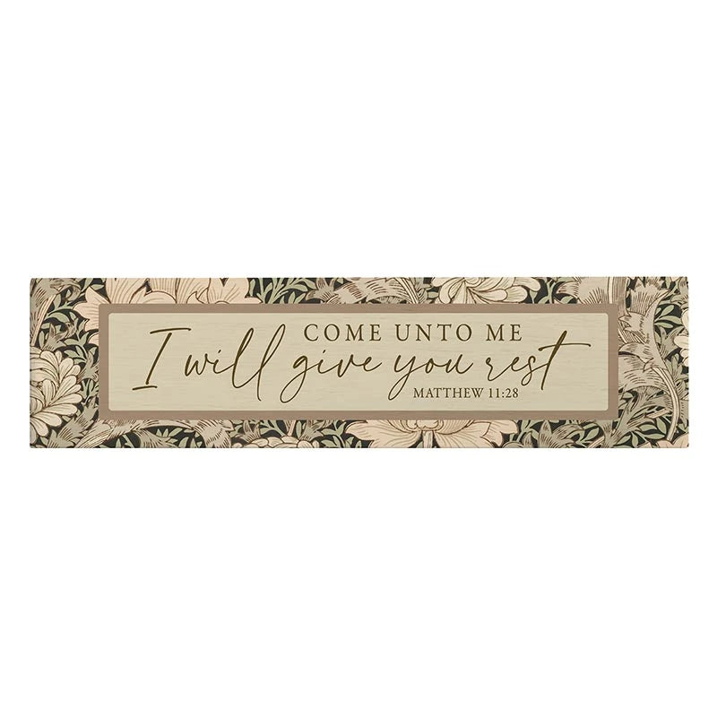 Come Unto Me Stick Sign