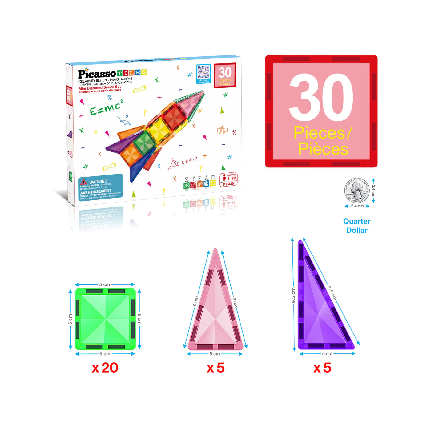 Travel Size Rocket Magnetic Playset