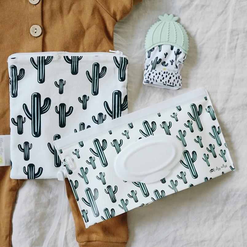 Cactus Take and Travel™ Pouch Reusable Wipes Cases