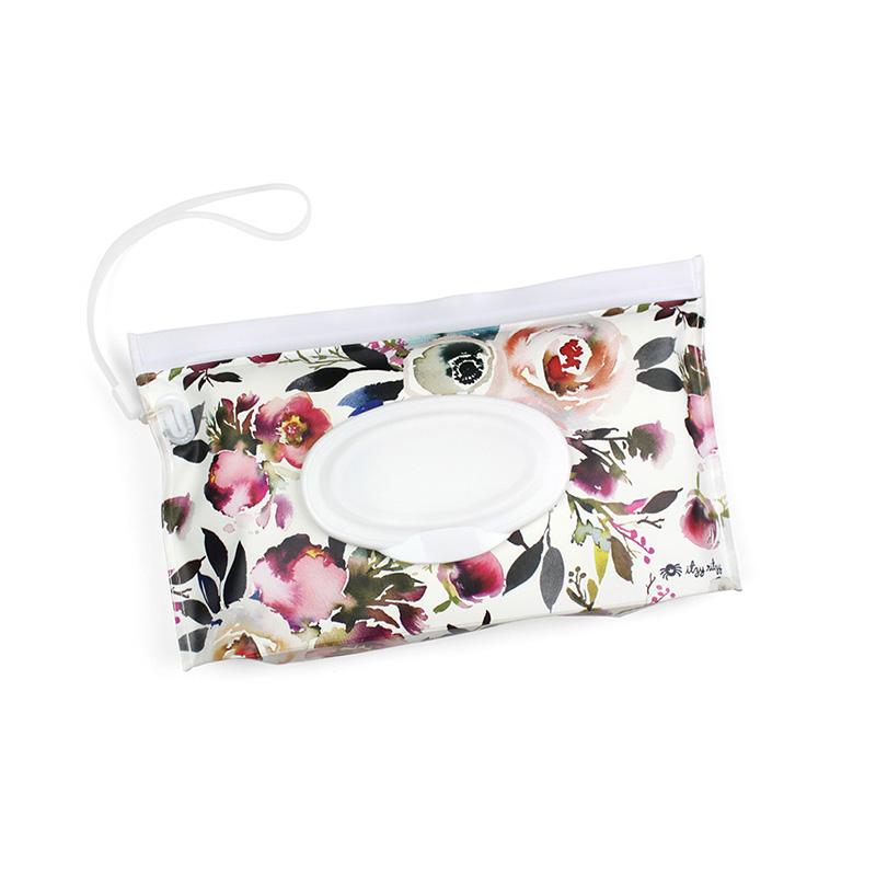 Blush Floral Take and Travel™ Pouch Reusable Wipes Cases