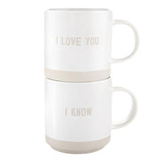 I Love You/I Know Stackable Mugs