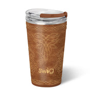 Saddle Stitch Cognac Party Cup 24oz