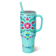 Floral Azul Mega Mug 40oz