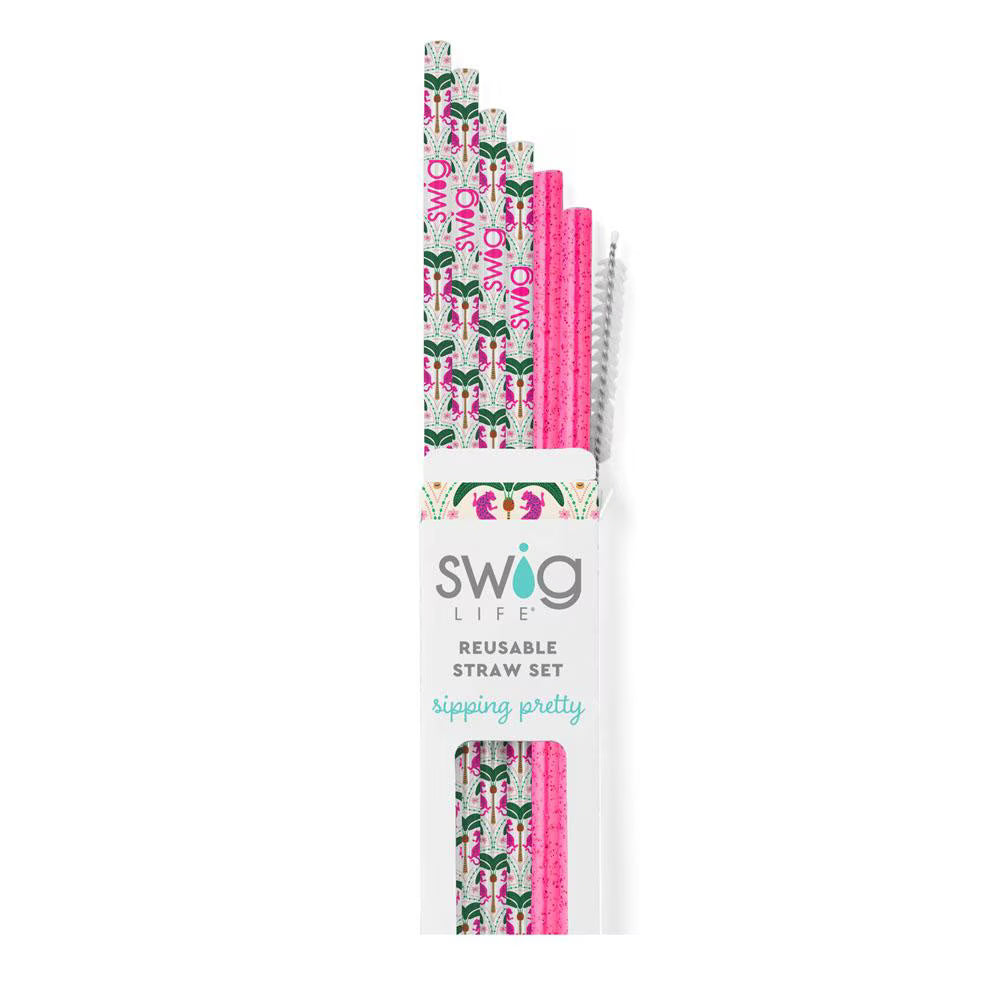 Palm Royale Reusable Straw Set