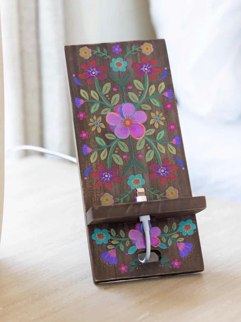 Cocoa Floral Phone Stand