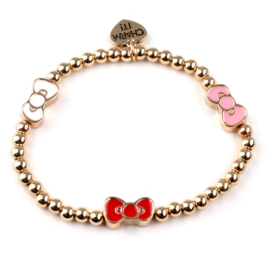 Hello Kitty Bow Stretch Bead Bracelet