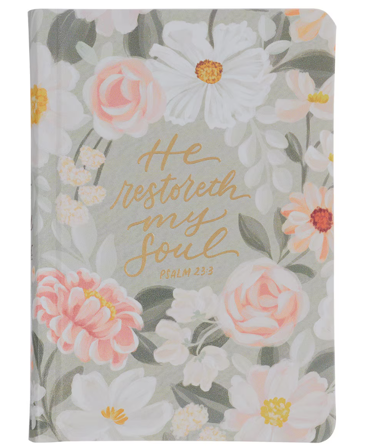 Gray Floral Hardcover KJV Bible