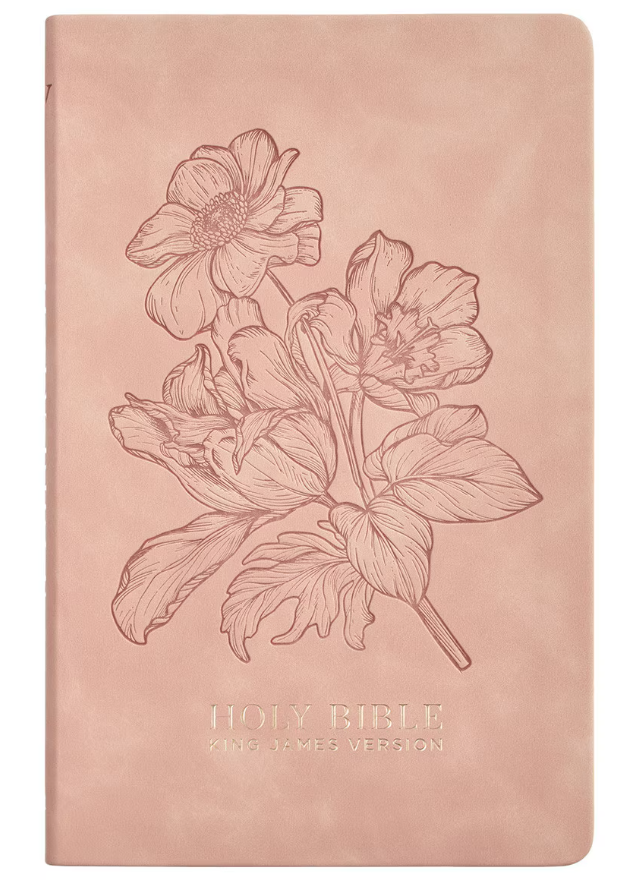 Dusty Pink Floral KJV Bible
