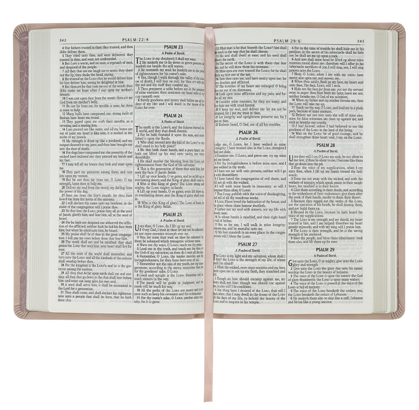 Dusty Pink Floral KJV Bible