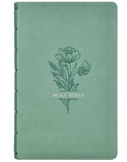 Teal Floral Giant Print KJV Bible