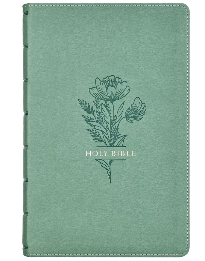 Teal Floral Giant Print KJV Bible