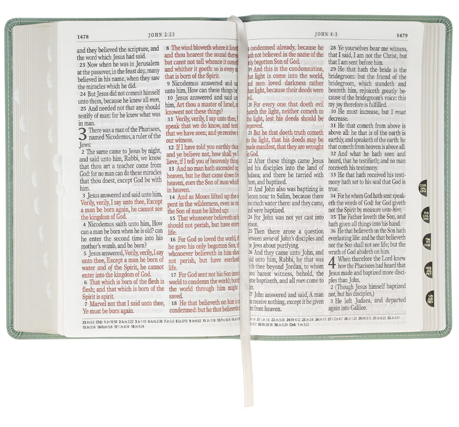 Teal Floral Giant Print KJV Bible