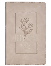 Taupe Floral KJV Bible