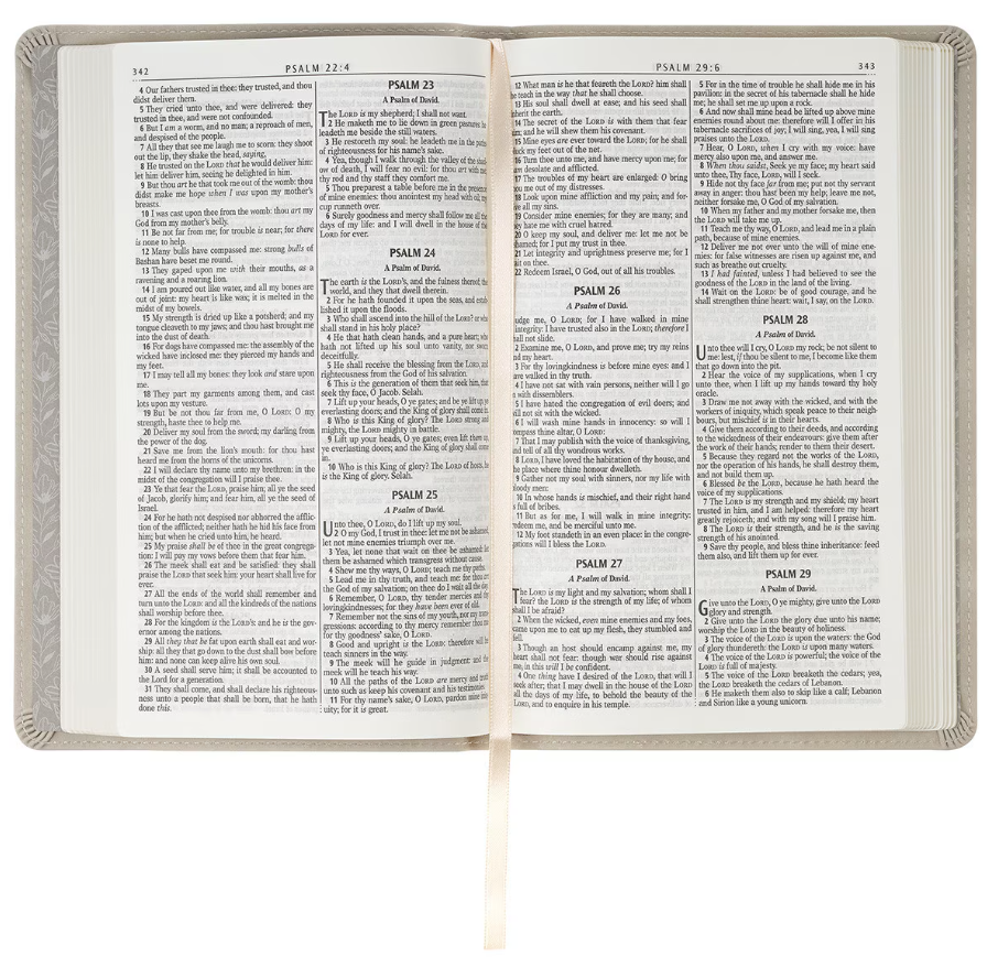 Taupe Floral KJV Bible